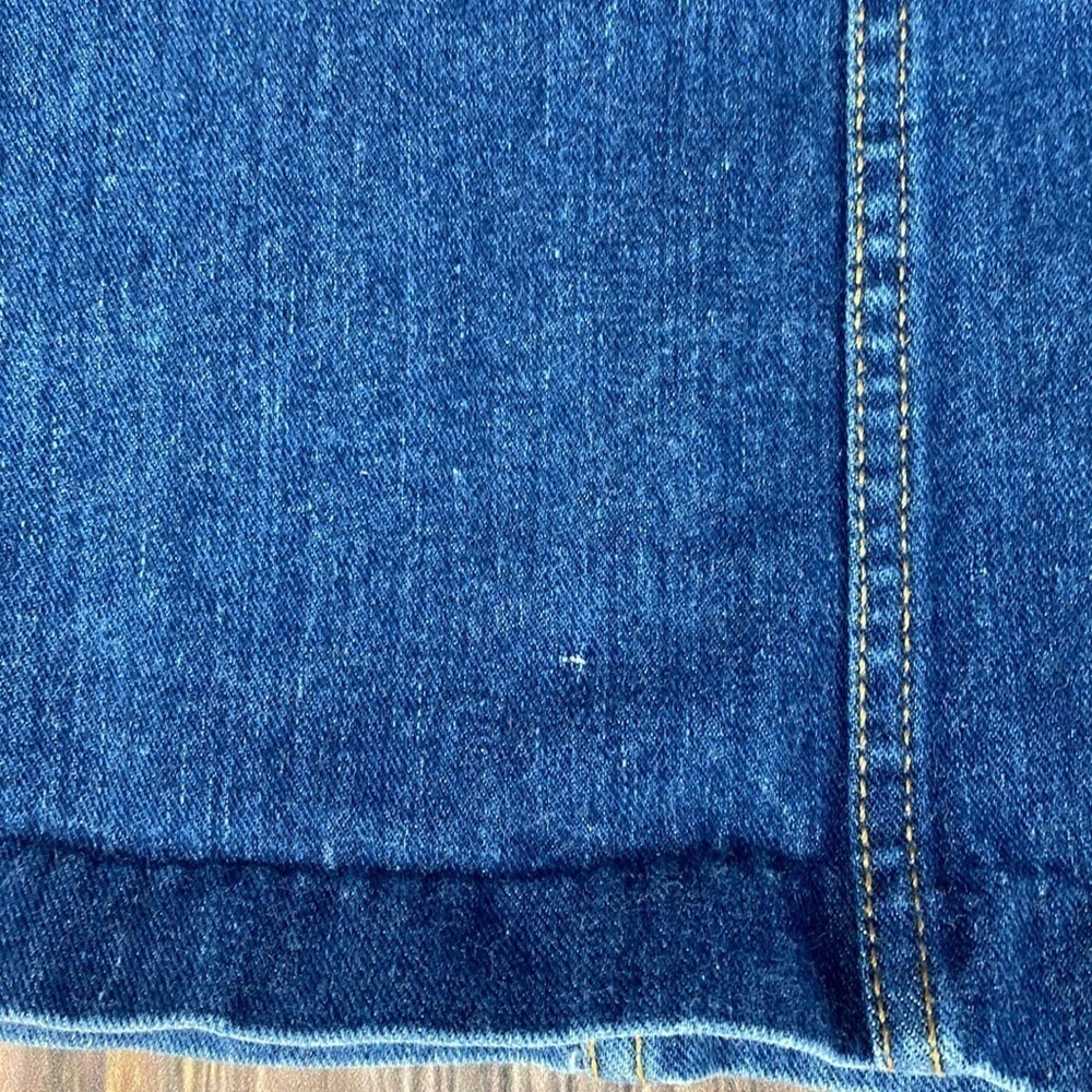 Vintage Bay Britches Blue Denim Skirt With Front Slit- Vintage Sz 9/10 Waist 14โ - Picture 11 of 13